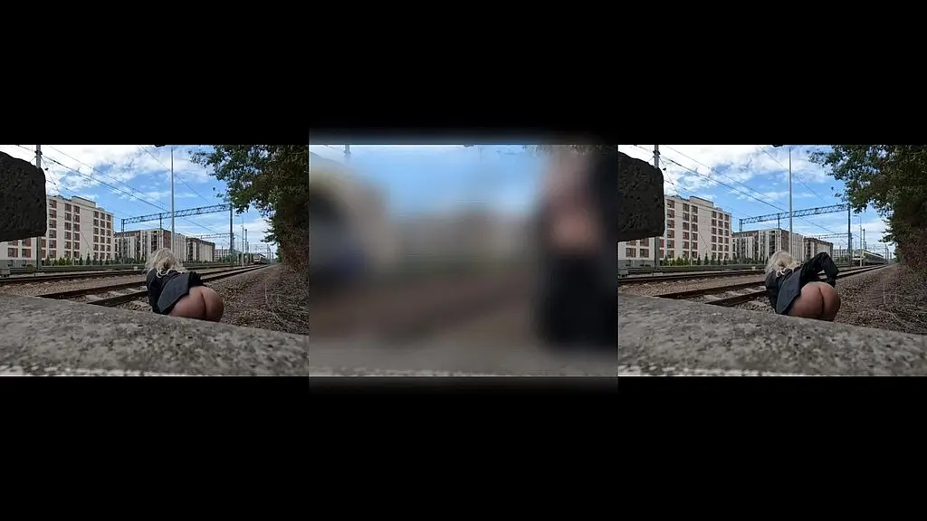 train flash big trans dick and round ass public exhibitionist