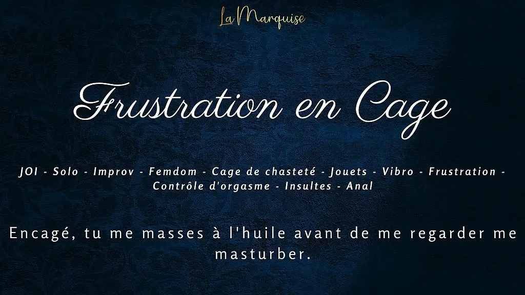 frustration en cage - french femdom frustration caged