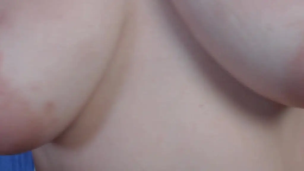 my saggy tits served as an ashtray and showing how they look like after such a bdsm play.