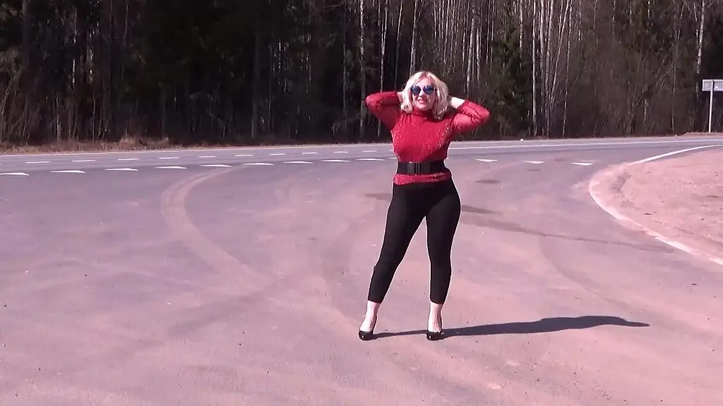 black transparent leggings - teasing on road