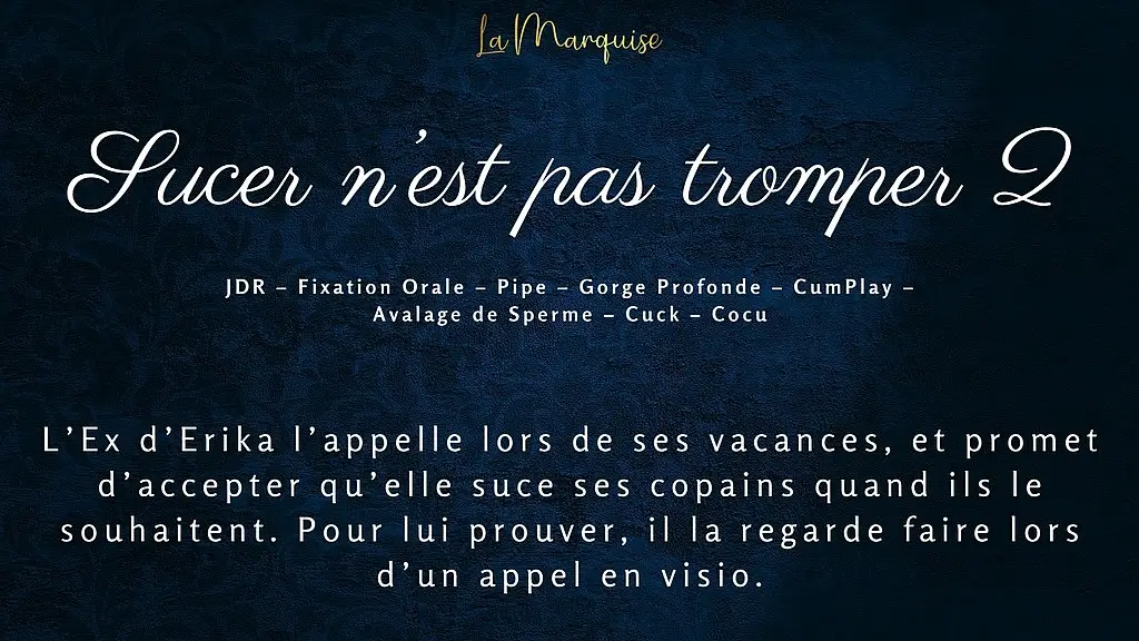 sucer n est pas tromper 2 - french audio oral fixation