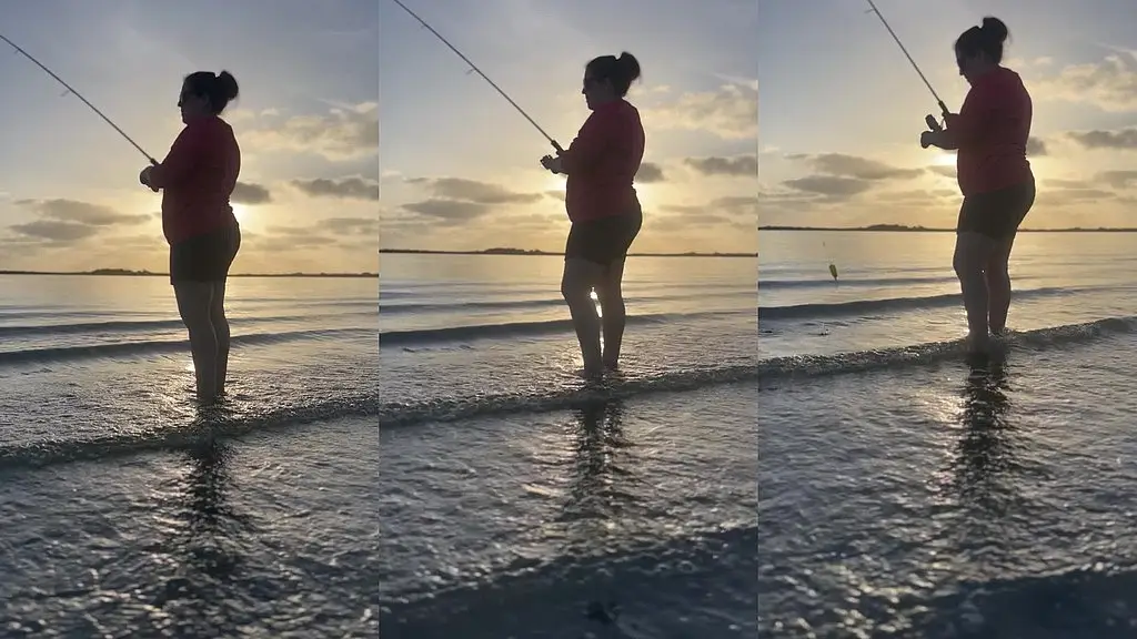 early morning wade fishing