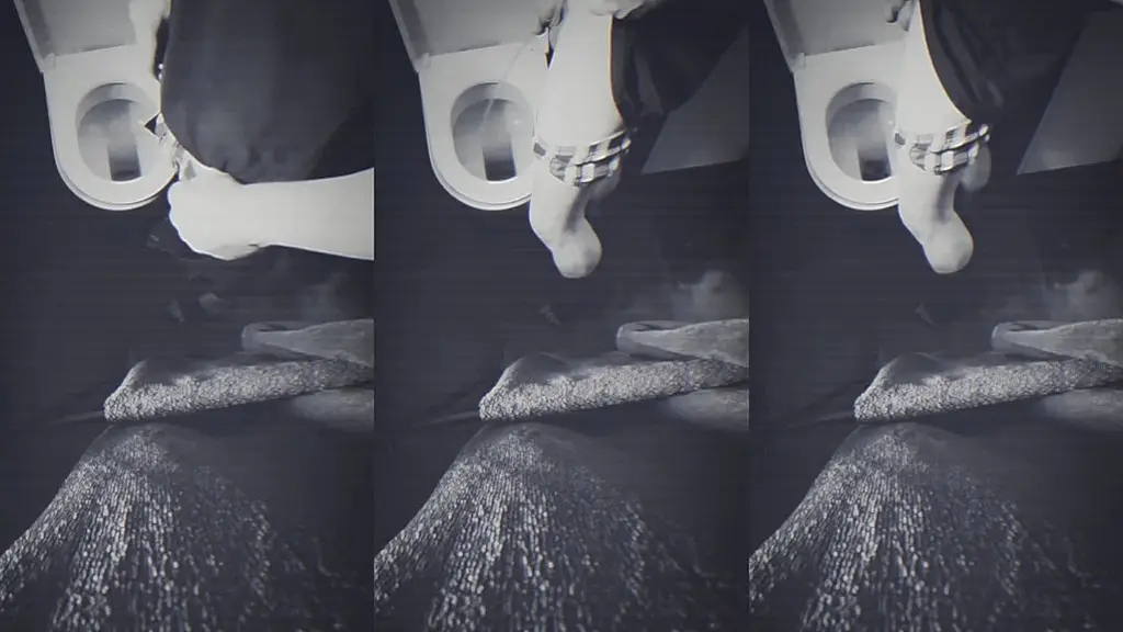 flatmate caught peeing on night vision spycam