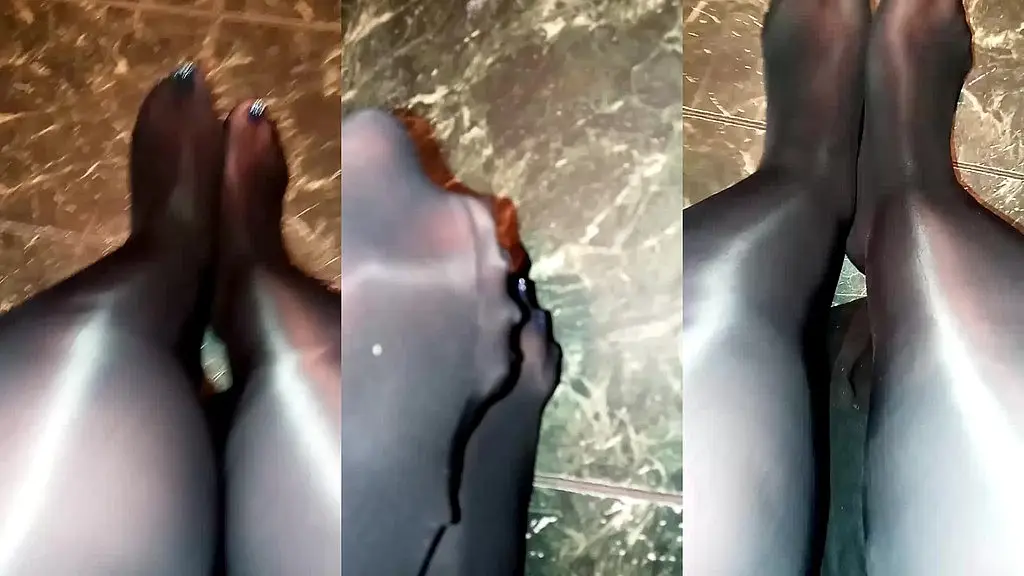 shiny nylon foot fetish