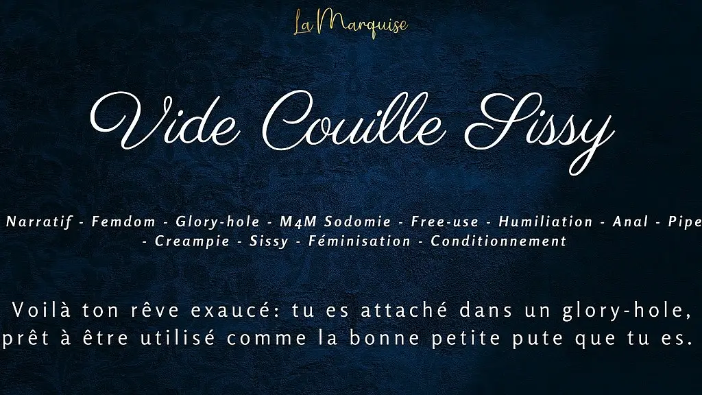 vide-couille sissy - french audio gloryhole sissy free use