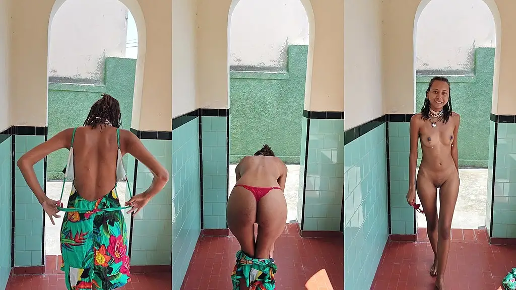showing off like a cheap whore for the camera, stripping and pleas to be used