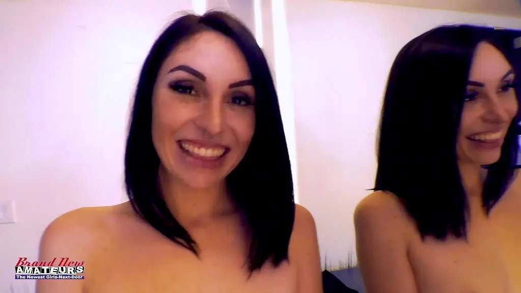 lovely brunette coed ashley wolf deeply dildo fucks her sweet pussy!