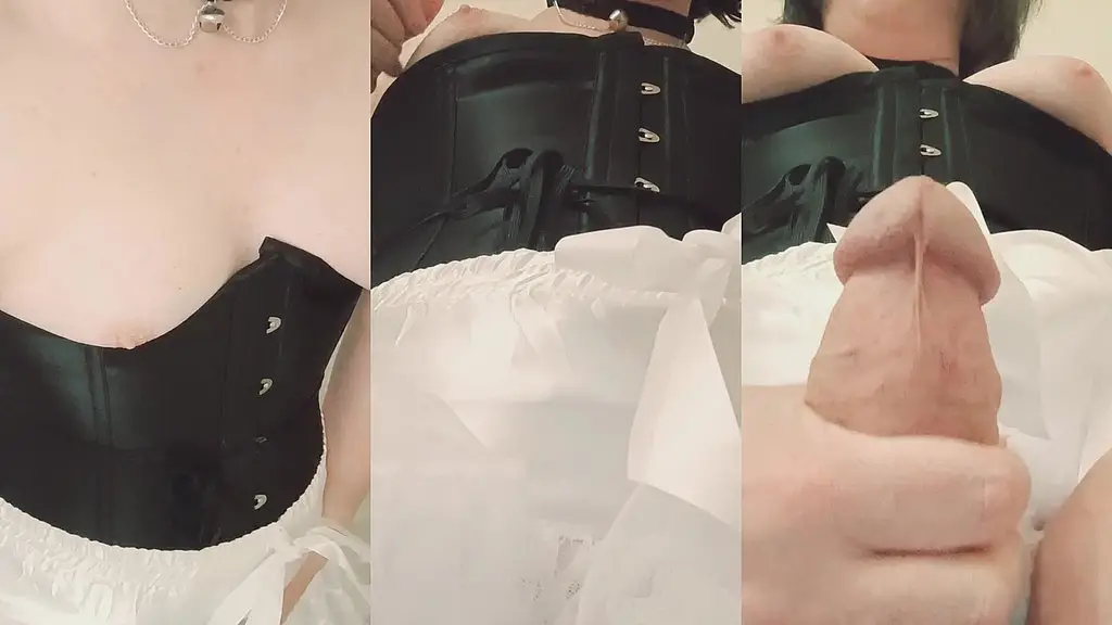 get on your knees and clean up my girl dick