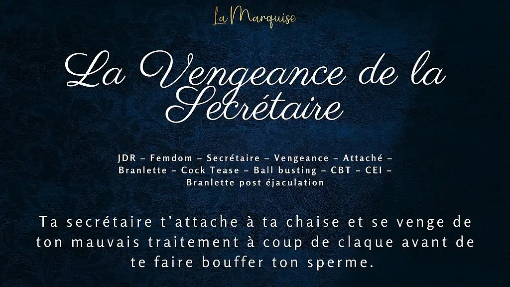 la vengeance de la secretaire - french audio femdom