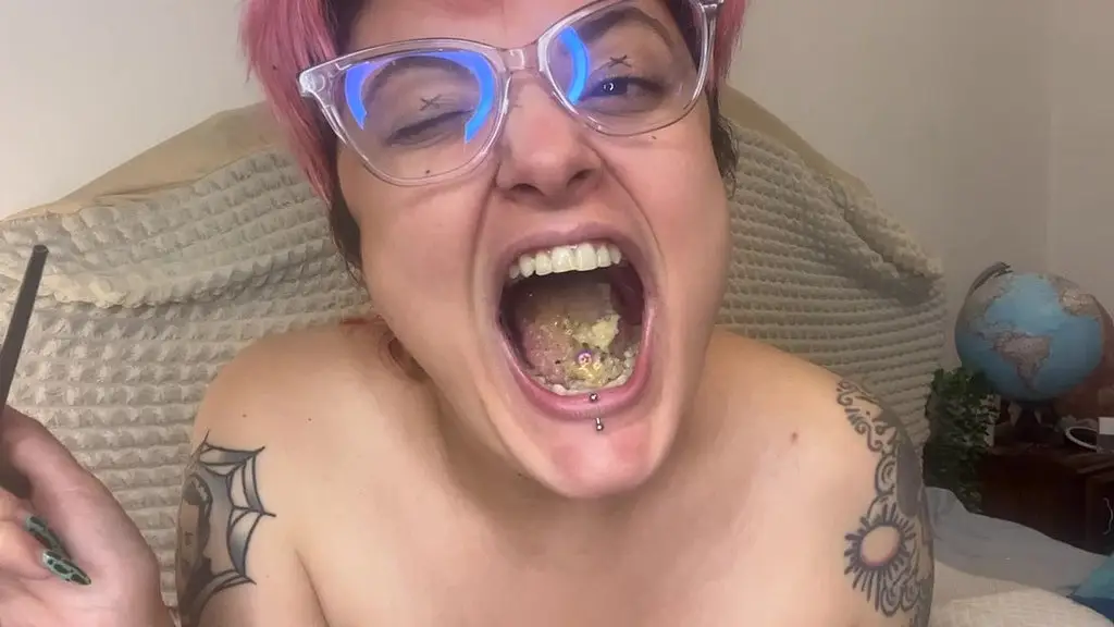 happy curvy woman eating sushi