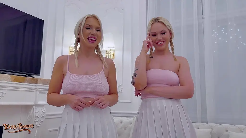 hot blondes greta foss & vera jarw are milking mr. texas s thick cock!