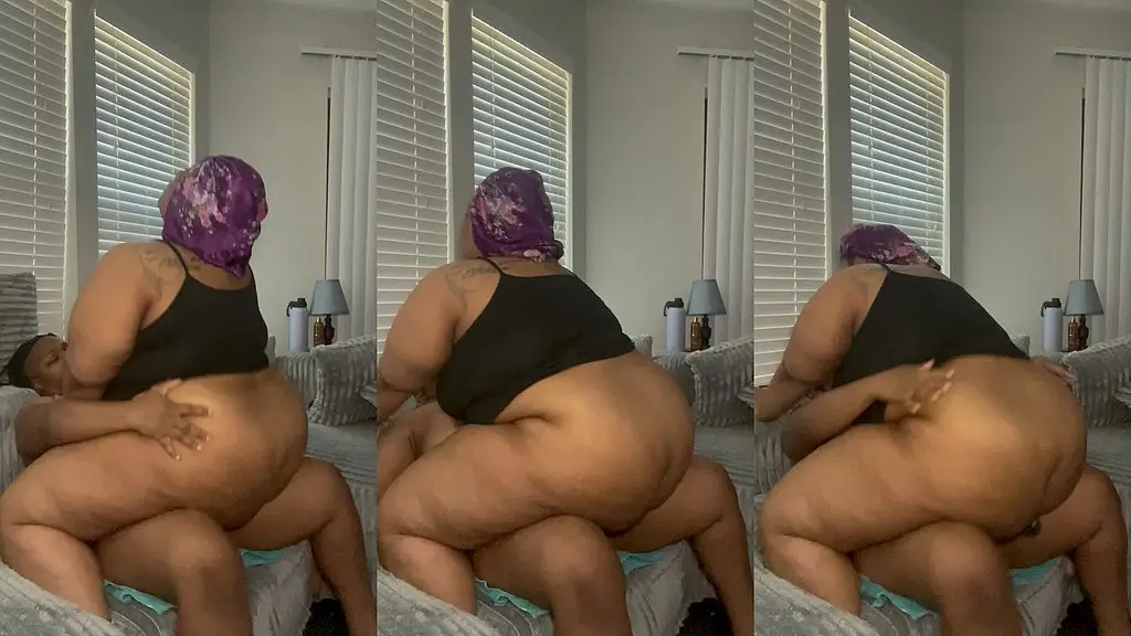 big booty bbw rides lesbian stud on couch