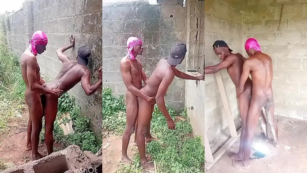 mrsexydaddy and his friend behinds a fence building fucking each other s