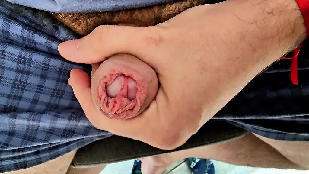 woke up horny with my rare cock slit