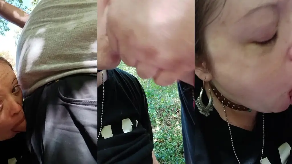 bettyreddd sucking cock at the lover s tree