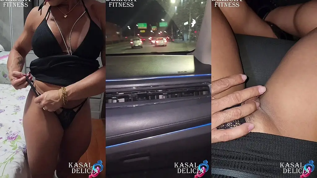 esposinha safada sem preparando pra ir pra casa de swing e no caminho ja foi se aquando com o motorista pra chegar la com a bucetinha bem molhadinha