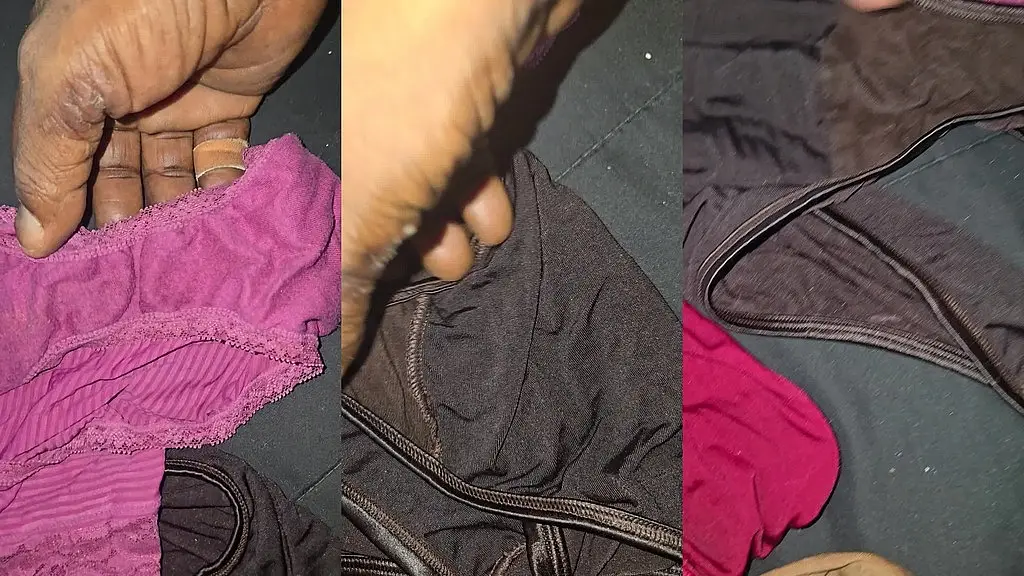 pre cum on wife pussy stain panties