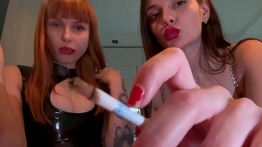 pov smoking humiliation and spit by kira and sofi