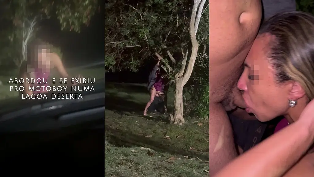 abordou motoboy na lagoa, se exibiu e foi mamar atras da moita com corninho manso registrando