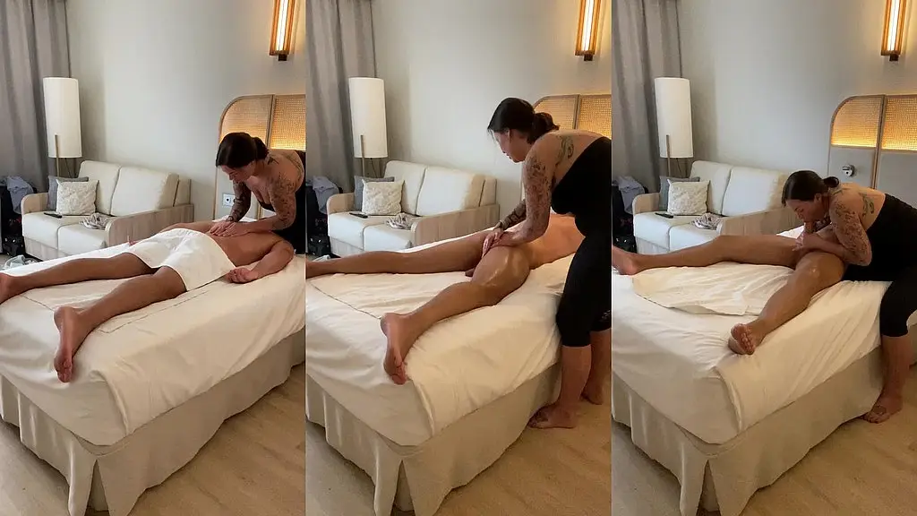 hotel room massage - this masseuse deserves a tip