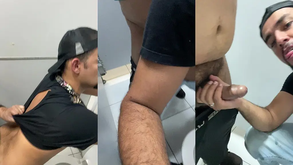 gordinho que trabalha na limpeza do wc me viu fodendo e quis tambem - 02