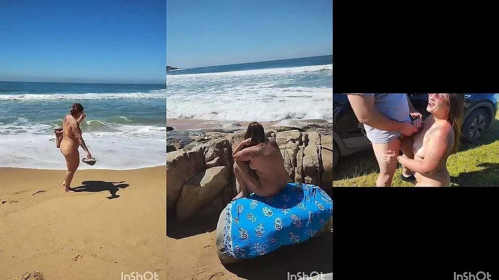 fui reconhecida por um fa na praia de nudismo que ficou de pau duro e gozou em mim