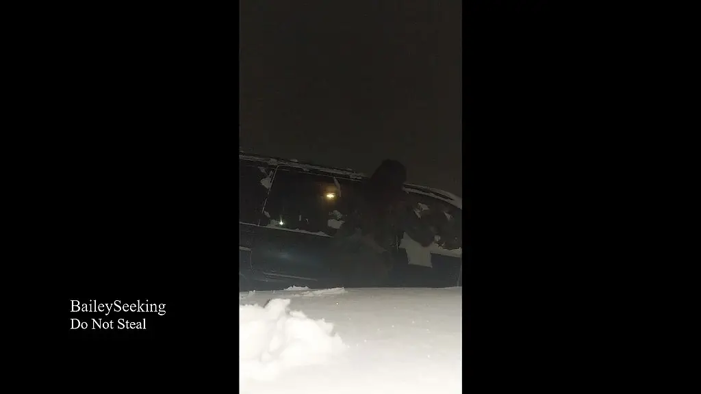 snow covered van cleaning