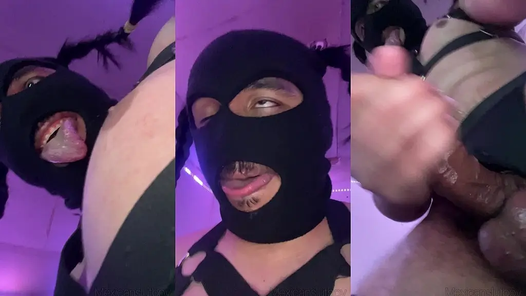 masked bitch gooning hard af!