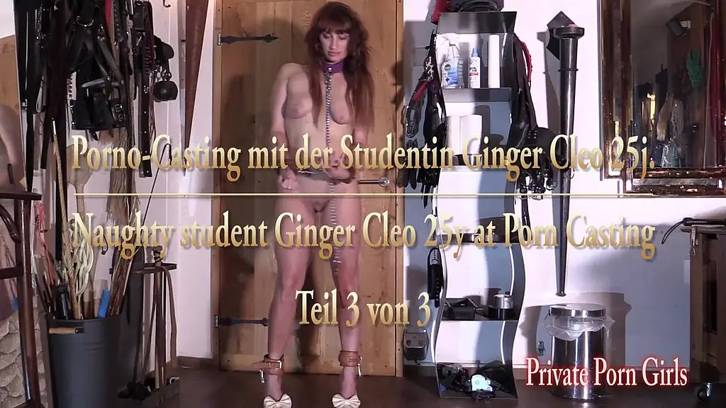 ginger cleo 25j. beim bdsm sklaven-casting - teil 3 von 3