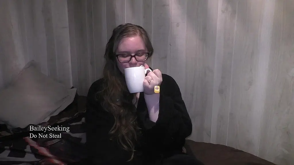 sick hot tea sipping