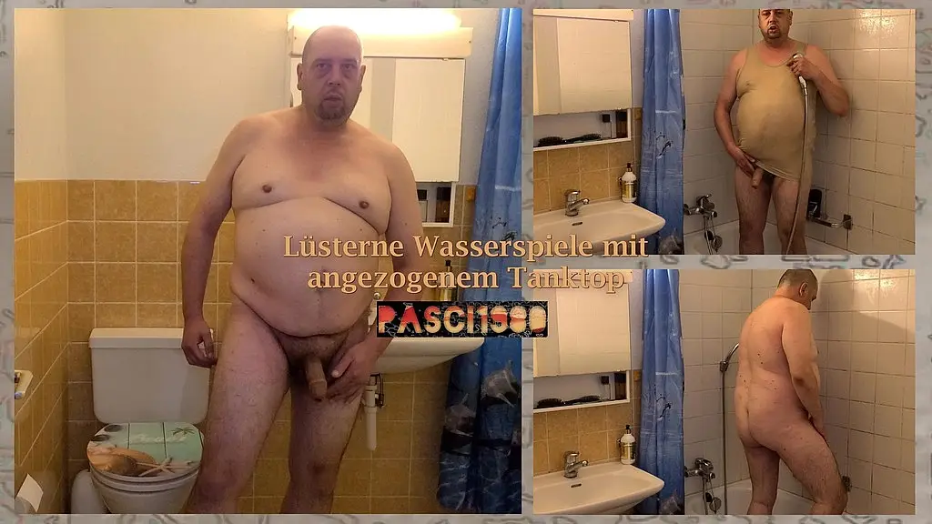 lusterne wasserspiele mit angezogenem tanktop