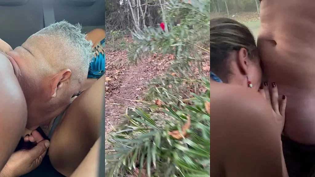 dogging selvagem em varios lugares diferentes: praia, estacionamento, trilha e carro