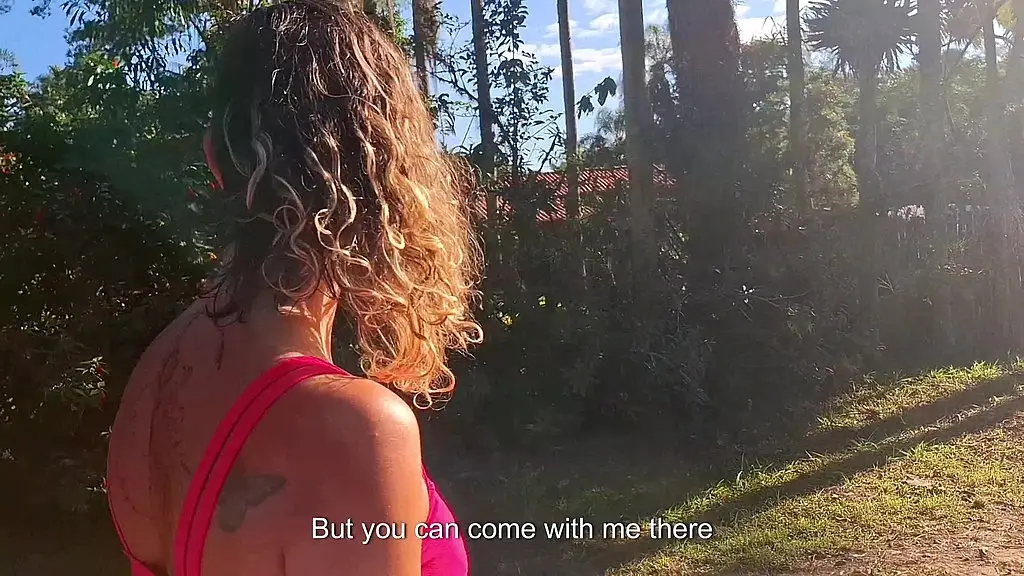 met her on the street and took her to the woods, naughty country girl.