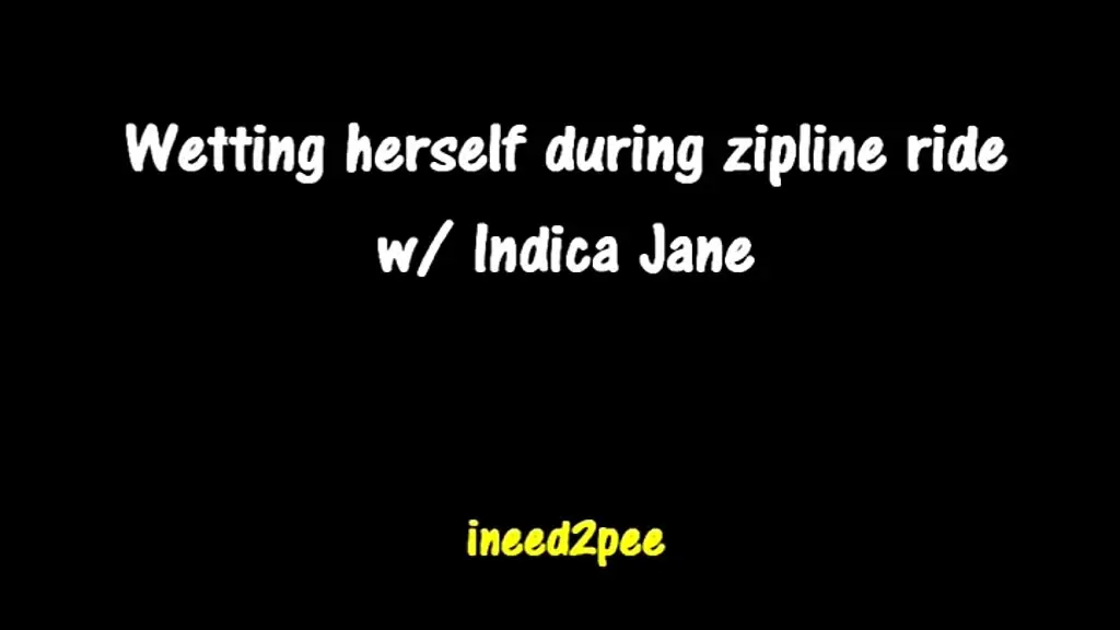 omorashi audio indica jane peeing her jeans on zipline