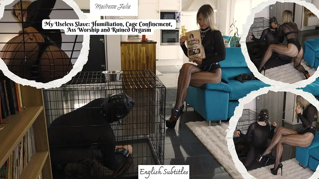 part 1 my useless slave: humiliation, cage confinement, ass worship & ruined - mistress julia