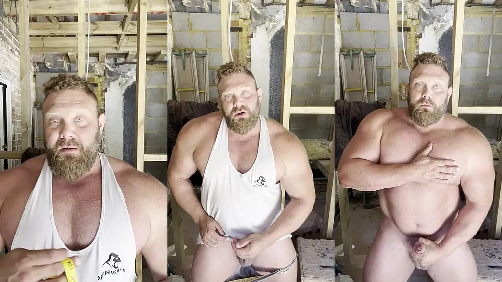 postgymjo in buildingsite ends with huge cumshot