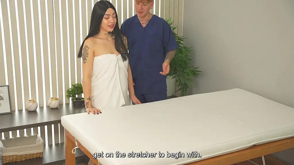 i fuck my horny patient: cock completely devoured in intense massage