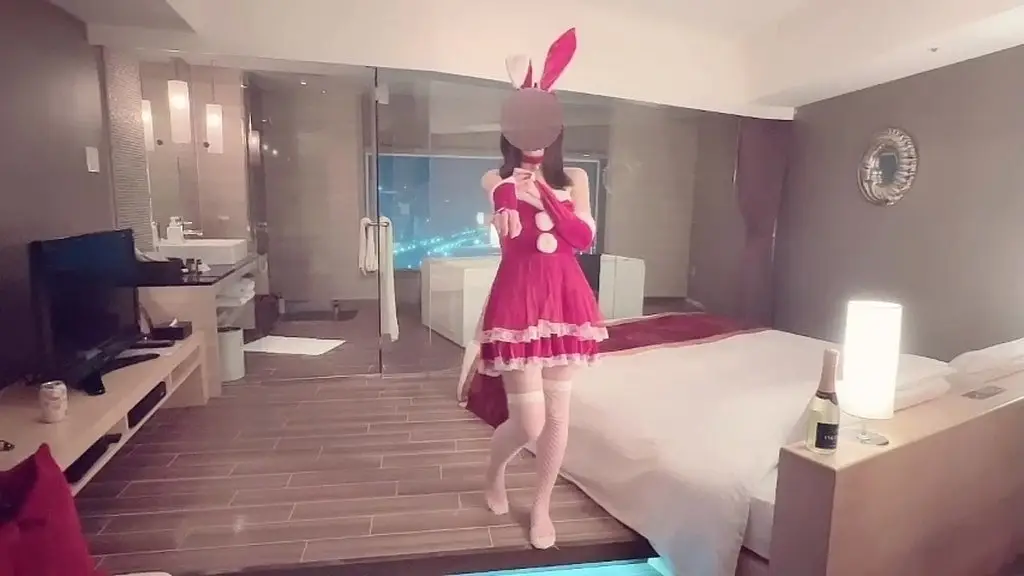 フルver. christmas 夜景の見える露天風呂付きホテルでサンタさんのコスプレをしたまりあと甘々中出しsex