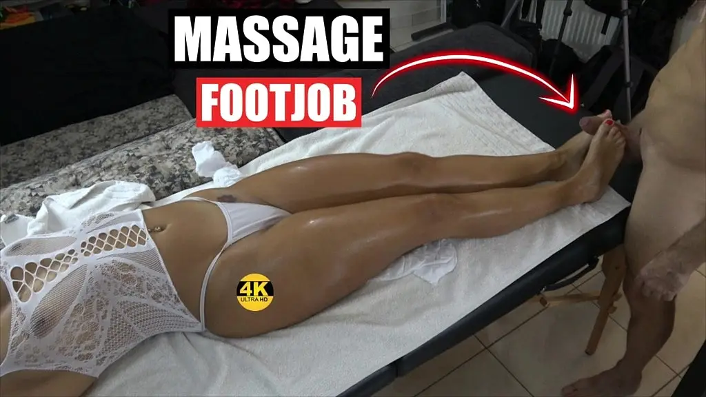 my hot wife seduce a stranger masseur and offer him a nice footjob cumshot!