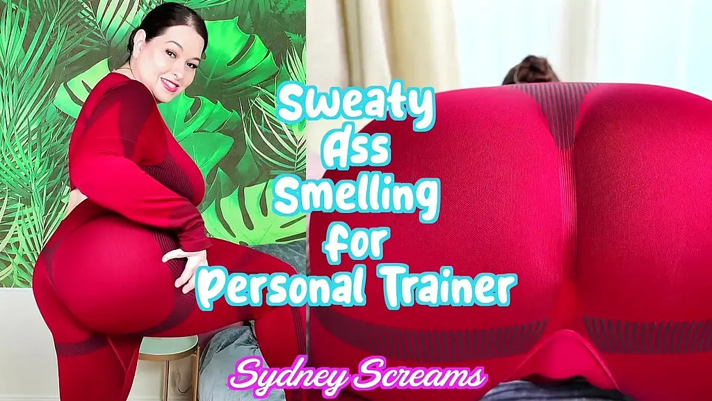 sweaty ass smelling for personal trainer - after training your client sydney screams she realizes how bad her body odor is then makes a deal with you to smell her butt - ass smelling, joi, big butt