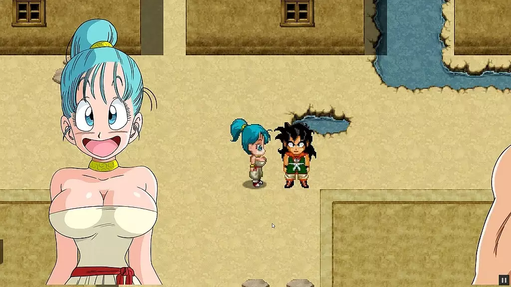 bulma adventure 2 [экстремальная порноигра, хентай игра] эп.2, секс втроем с кроликом якудза