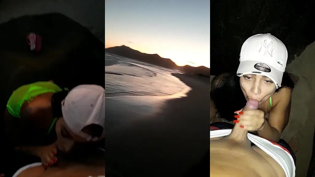 morena safada transando na praia sem camisinha leva gozada na bunda