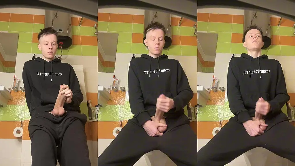 petite twink s intense jerk off climax