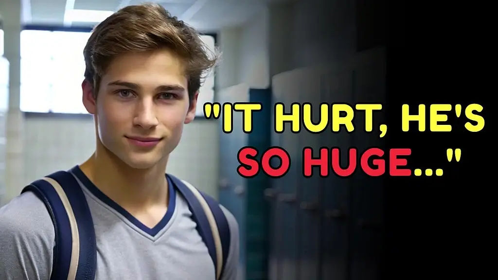 my pe teacher shocked me with his huge cock in the school bathroom... gay love story