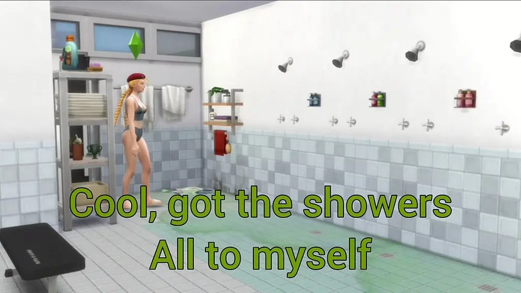 cammy s hot gym shower after hard training (gone sexual)