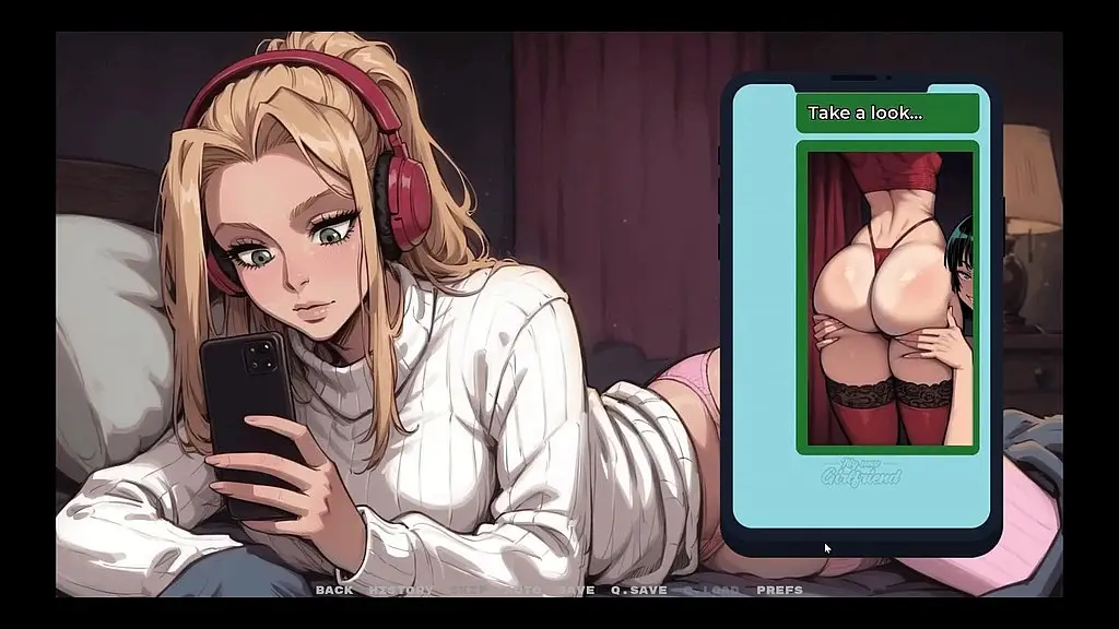 my new girlfriend [ taboo hentai game ] ep.46 gf rough fuck while my stepsis masturbate in the room next door !
