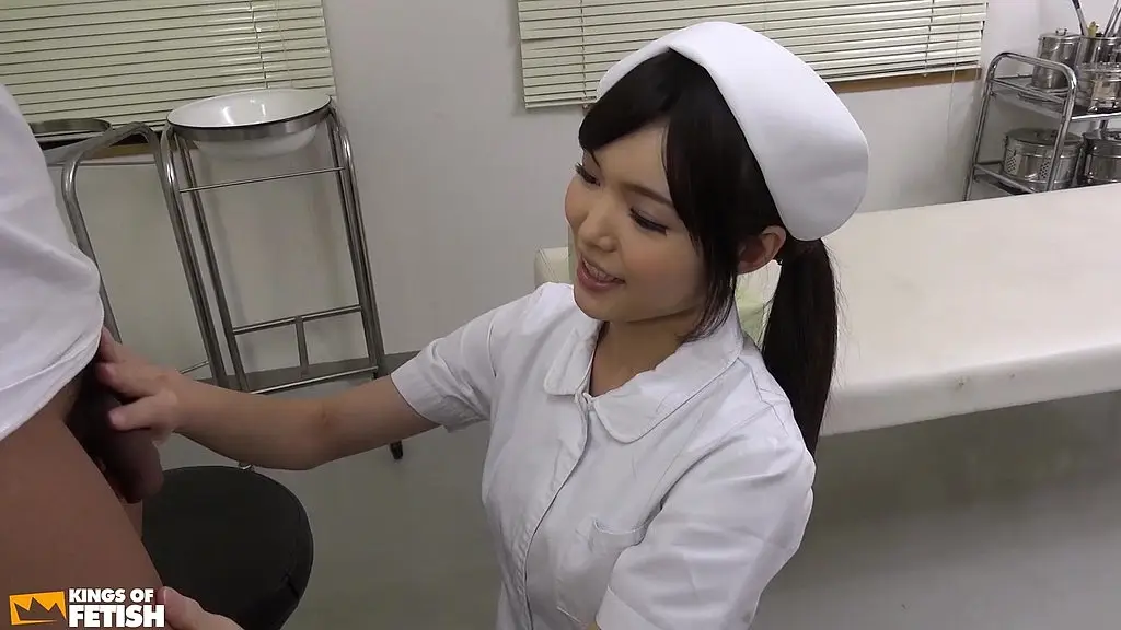 nasty japanese nurse takes care of her patients by sucking and riding their hairy cocks