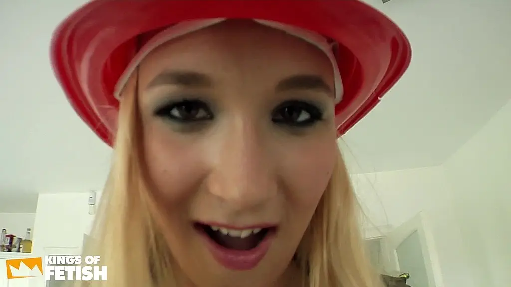 teen in firewoman uniform gets her cunt fisted and pumped pov style