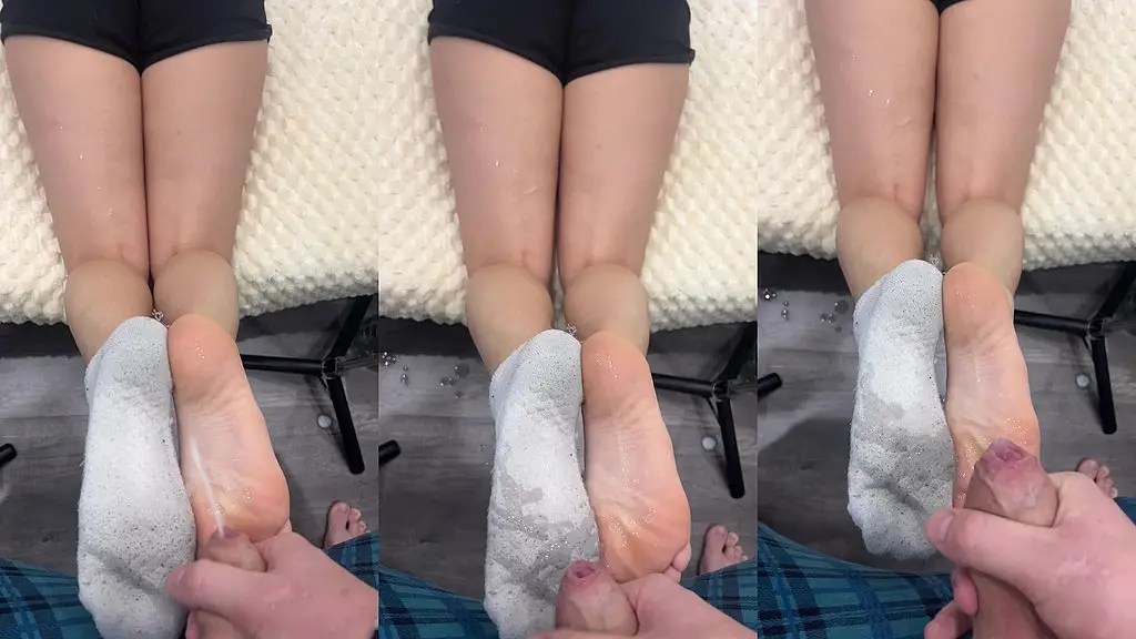 cum on soles socks