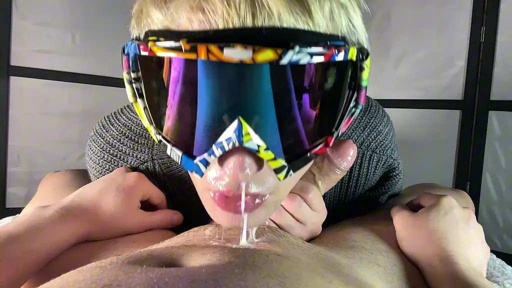 cute guy eats cum